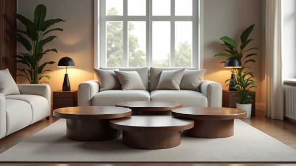 Top 5 tables basses rondes pour un salon fonctionnel